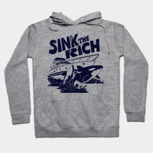 Sink the Rich Orca Whale - Capsize Yacht Hoodie